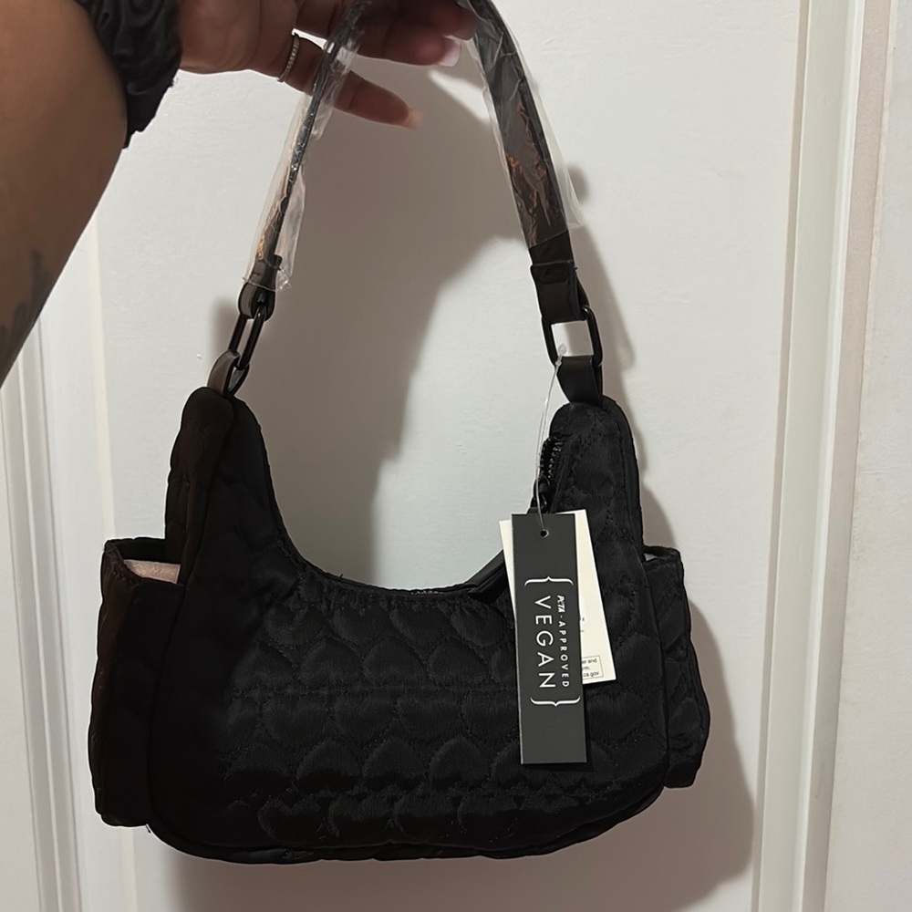 Vegan Black Quilted Women's Bag